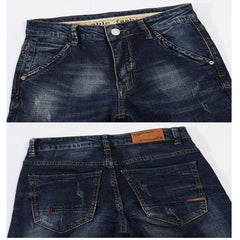 Classic Direct Stretch Dark Blue Casual Denim Pants - Sheseelady