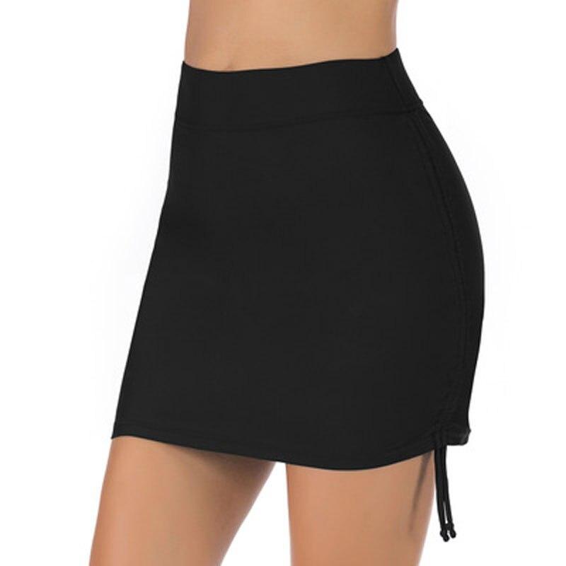 5 Styles Of Stylish Sexy Women's High Waist Swim Skirt With Underwear Solid Color