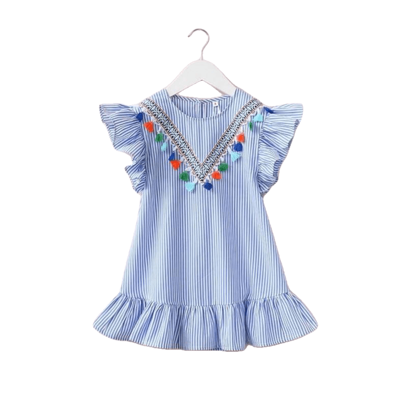 Mom And Daughter Nine Quarter Stripe Mini Dresses