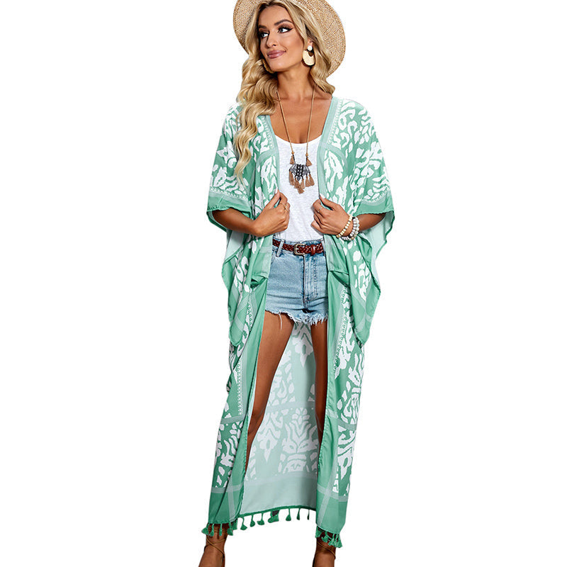 Western Beach Bikini Summer Loose Long Blouse