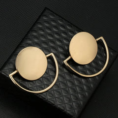 Punk Style Statement Female Geometric Shape Metal Dangle Earrings For Gifts