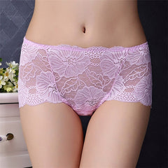 Sexy Hollow Out Floral Embroidery Lace Briefs Women With L-5Xl For Ladies