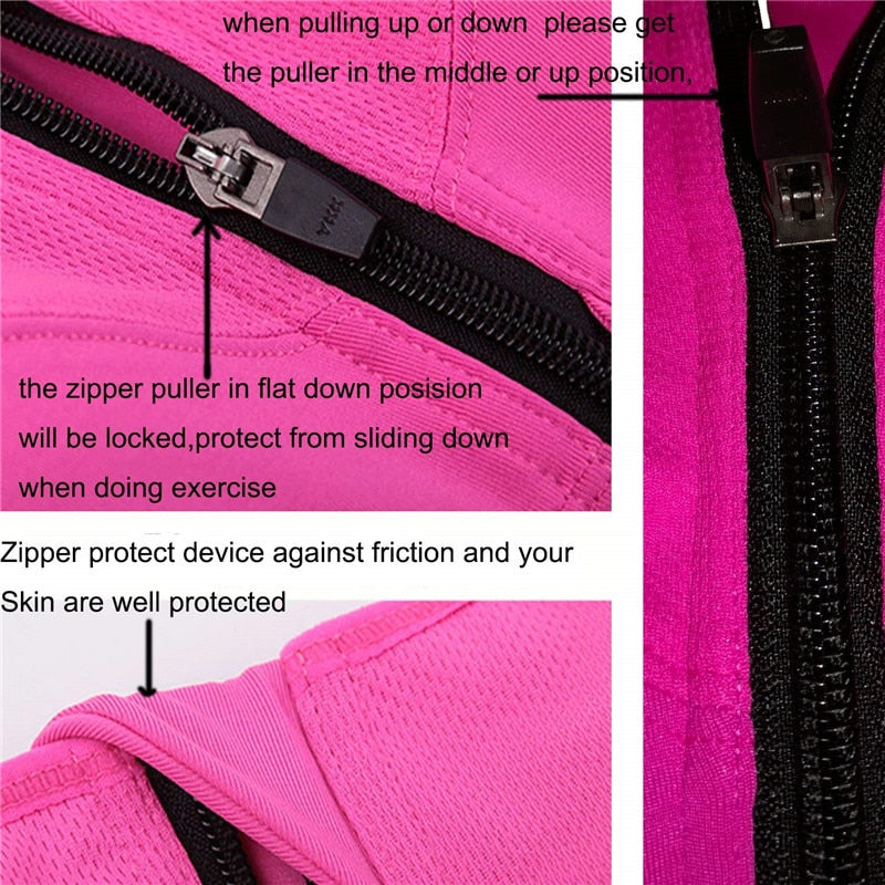 Hot Women Zipper Push Up Sports Bras Vest Underwear Shockproof Breathable Gym Fitness Athletic Running Yoga Bh Sport Tops - Sheseelady