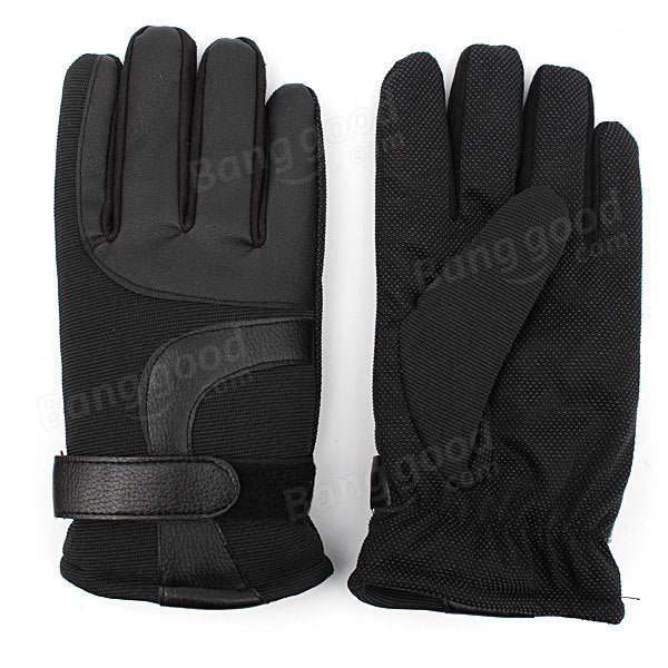 Winter Bicycle Bike Cycling Skiing Flannel Fabric Full Finger Gloves