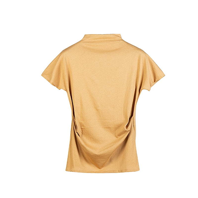 Summer Stylish Female O-neck Quality Cotton Blouse