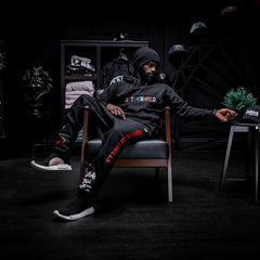 Casual Swag Men's Letter Print Hoodies Black