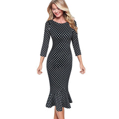 Elegant Vintage Pinup Casual Cocktail Party Dress - Sheseelady