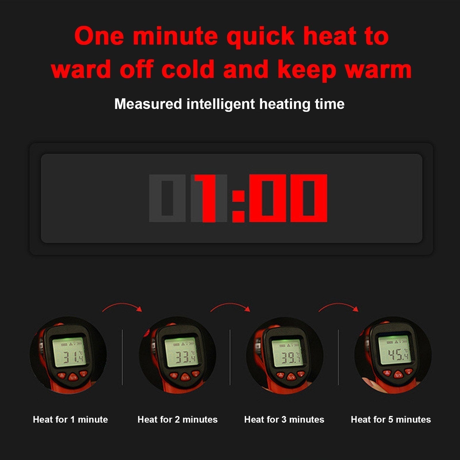 Men's Heated Vest with Stand-up Collar Carbon Fiber 4 Heating Zones 3-Level Temperature Control