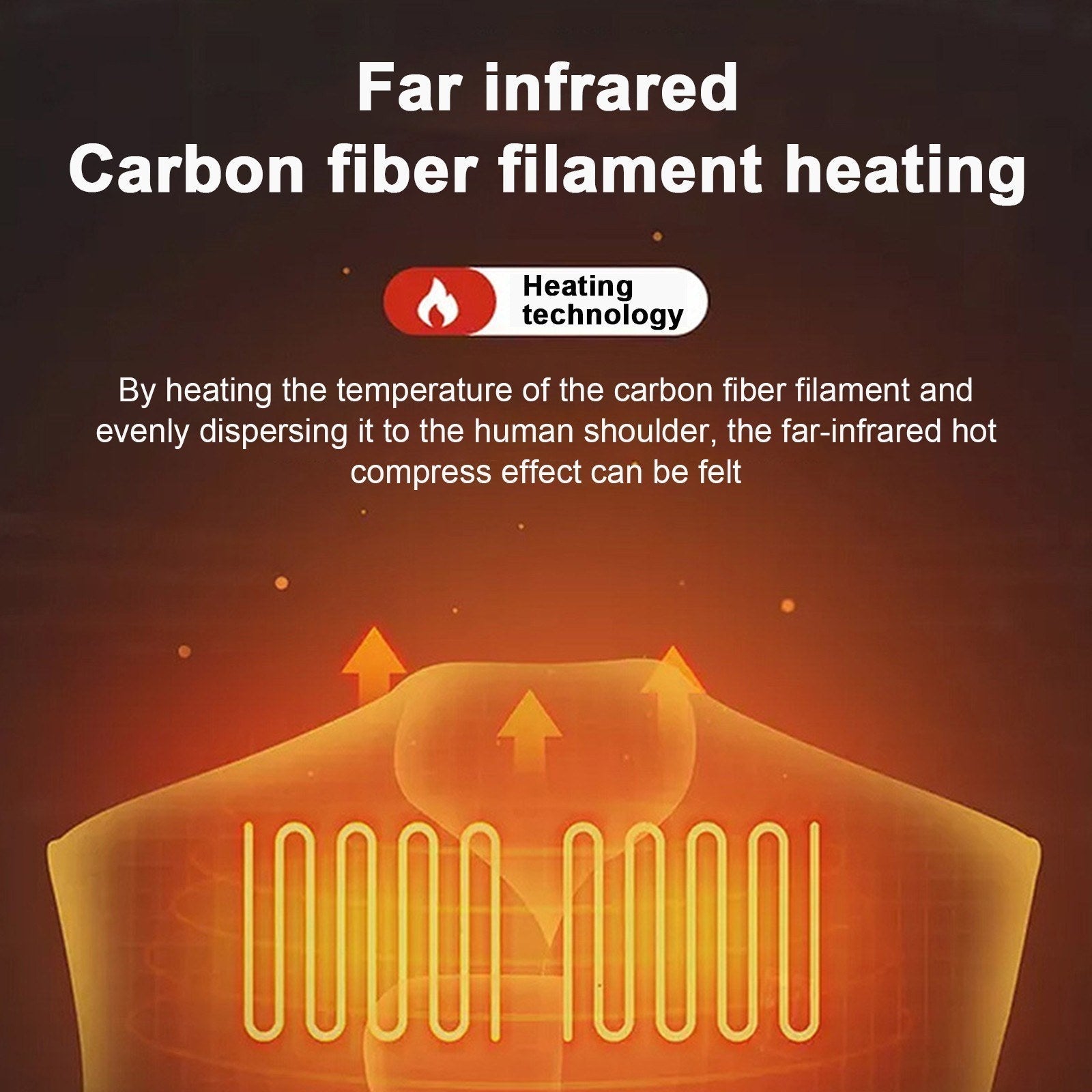 Men's Heated Vest with Stand-up Collar Carbon Fiber 4 Heating Zones 3-Level Temperature Control