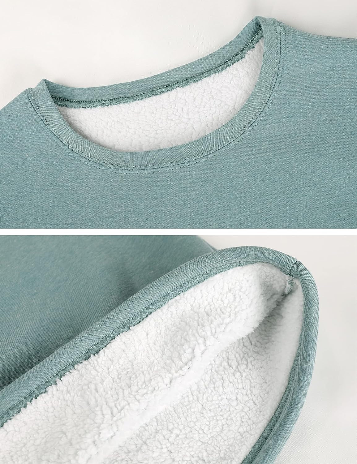 Women's Sherpa-Lined Fleece Sweatshirt - Cozy Crewneck Pullover for Lounge & Sport