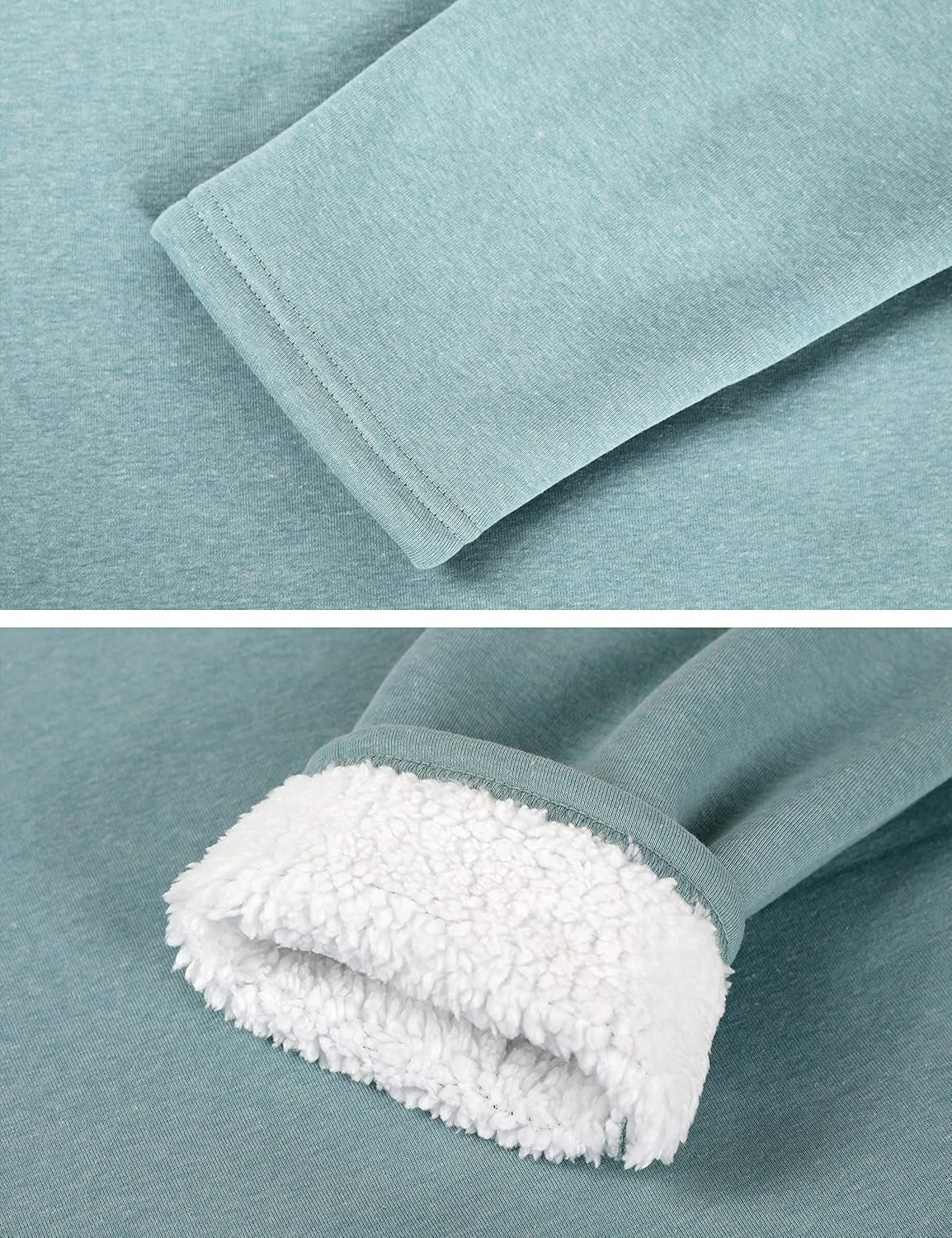 Women's Sherpa-Lined Fleece Sweatshirt - Cozy Crewneck Pullover for Lounge & Sport