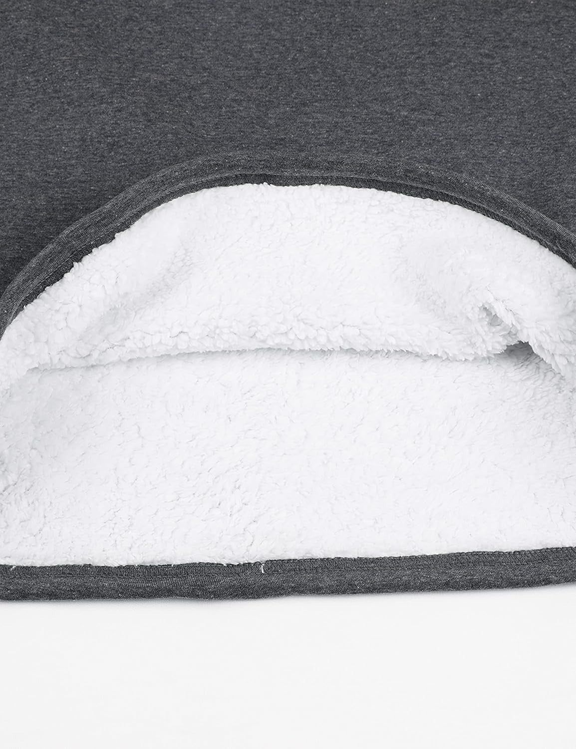 Women's Sherpa-Lined Fleece Sweatshirt - Cozy Crewneck Pullover for Lounge & Sport