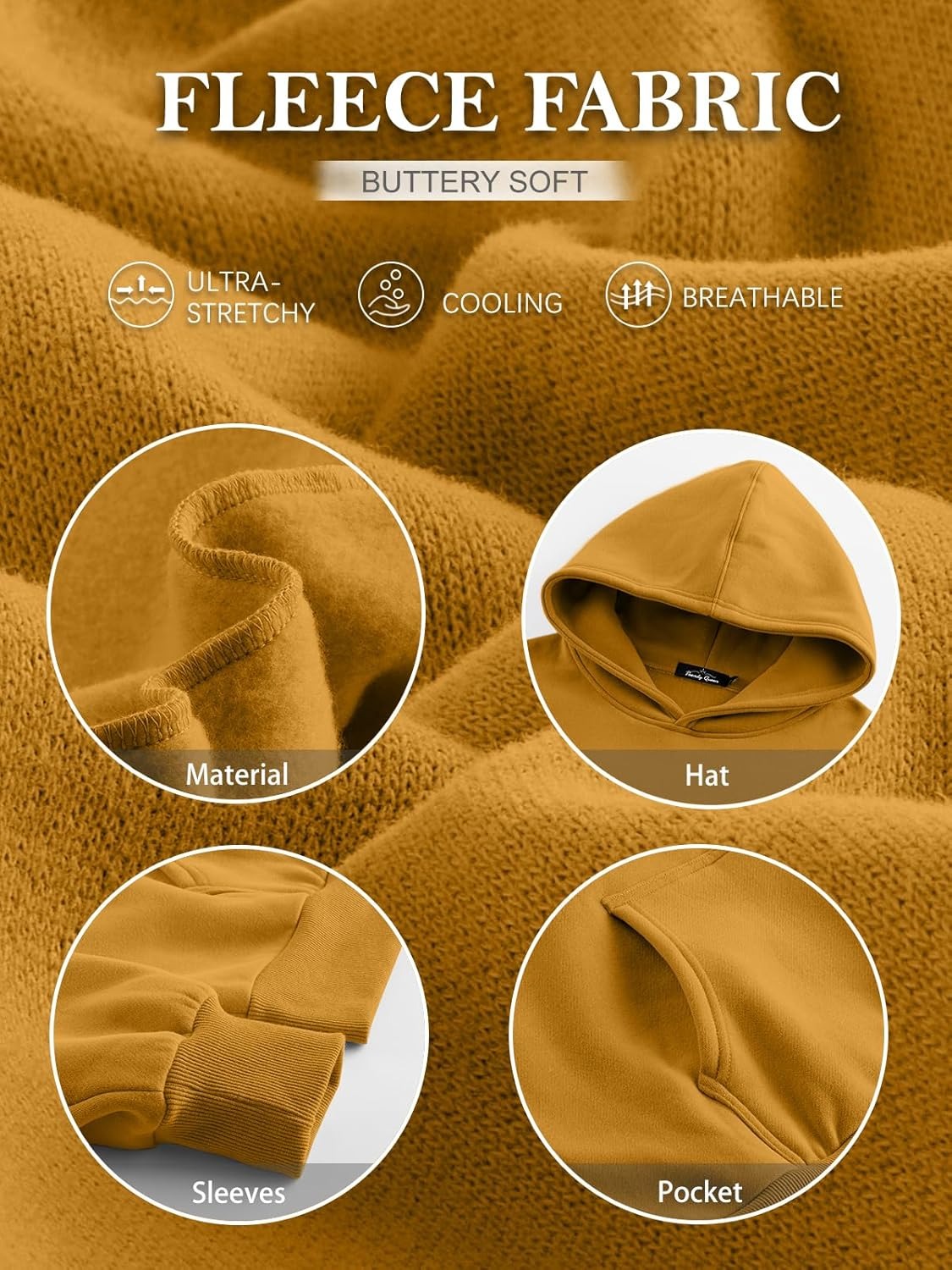 Women’s Oversized Fleece Hoodie – Cozy Pullover Sweatshirt with Pocket for Fall & Winter