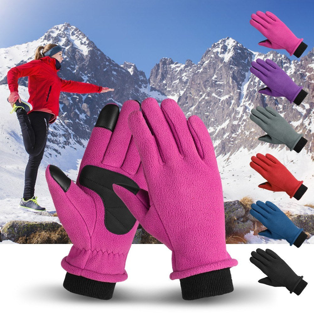 Thermal Fleece Touchscreen Gloves for Winter Outdoor Riding & Skating