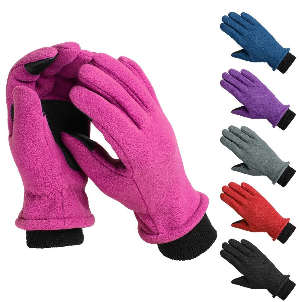 Thermal Fleece Touchscreen Gloves for Winter Outdoor Riding & Skating