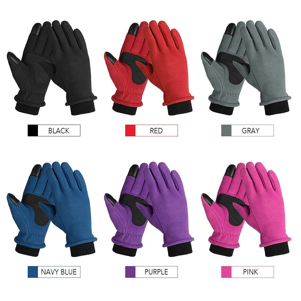 Thermal Fleece Touchscreen Gloves for Winter Outdoor Riding & Skating