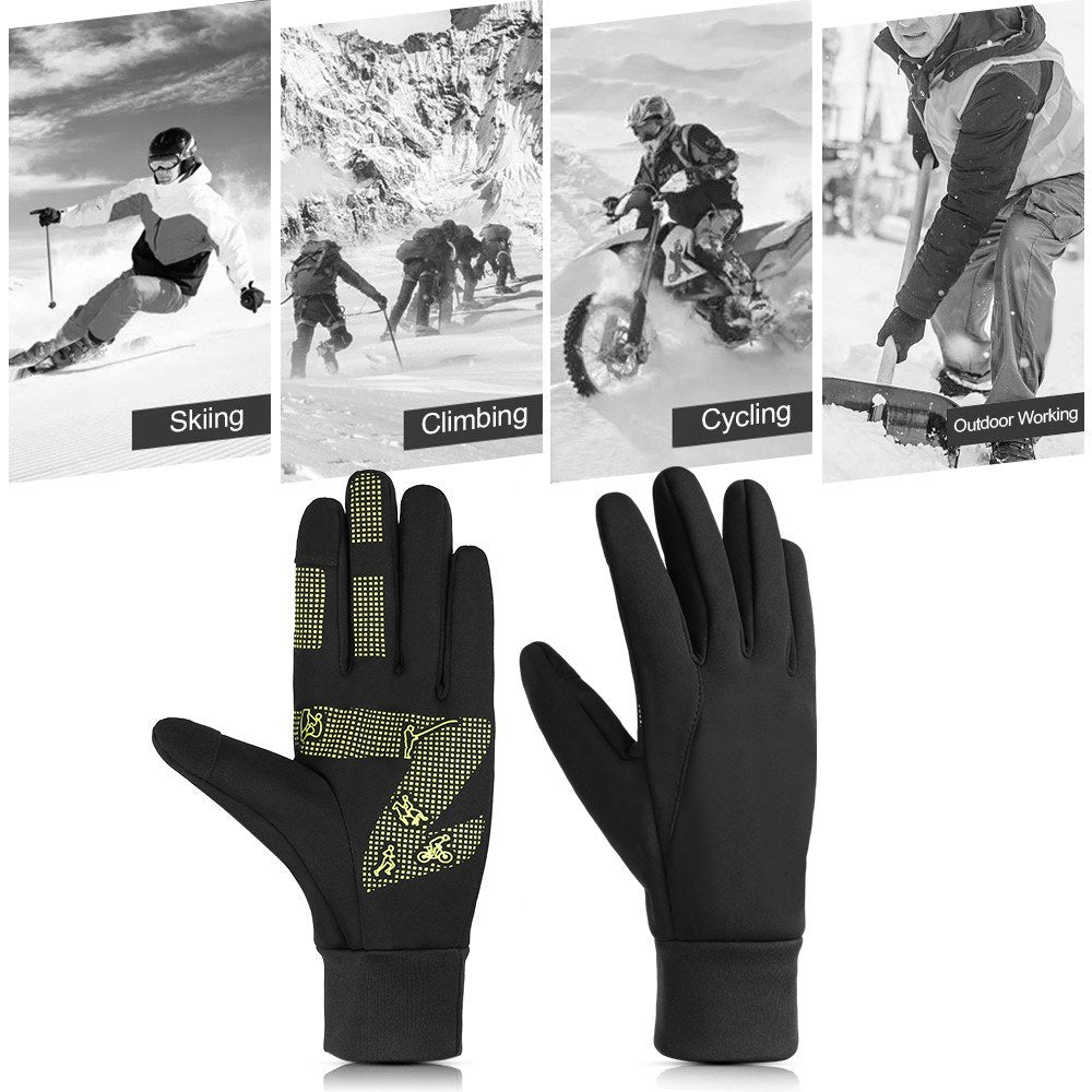 Windproof Thermal Touchscreen Gloves for Winter Driving, Cycling, Running, Fishing, Climbing