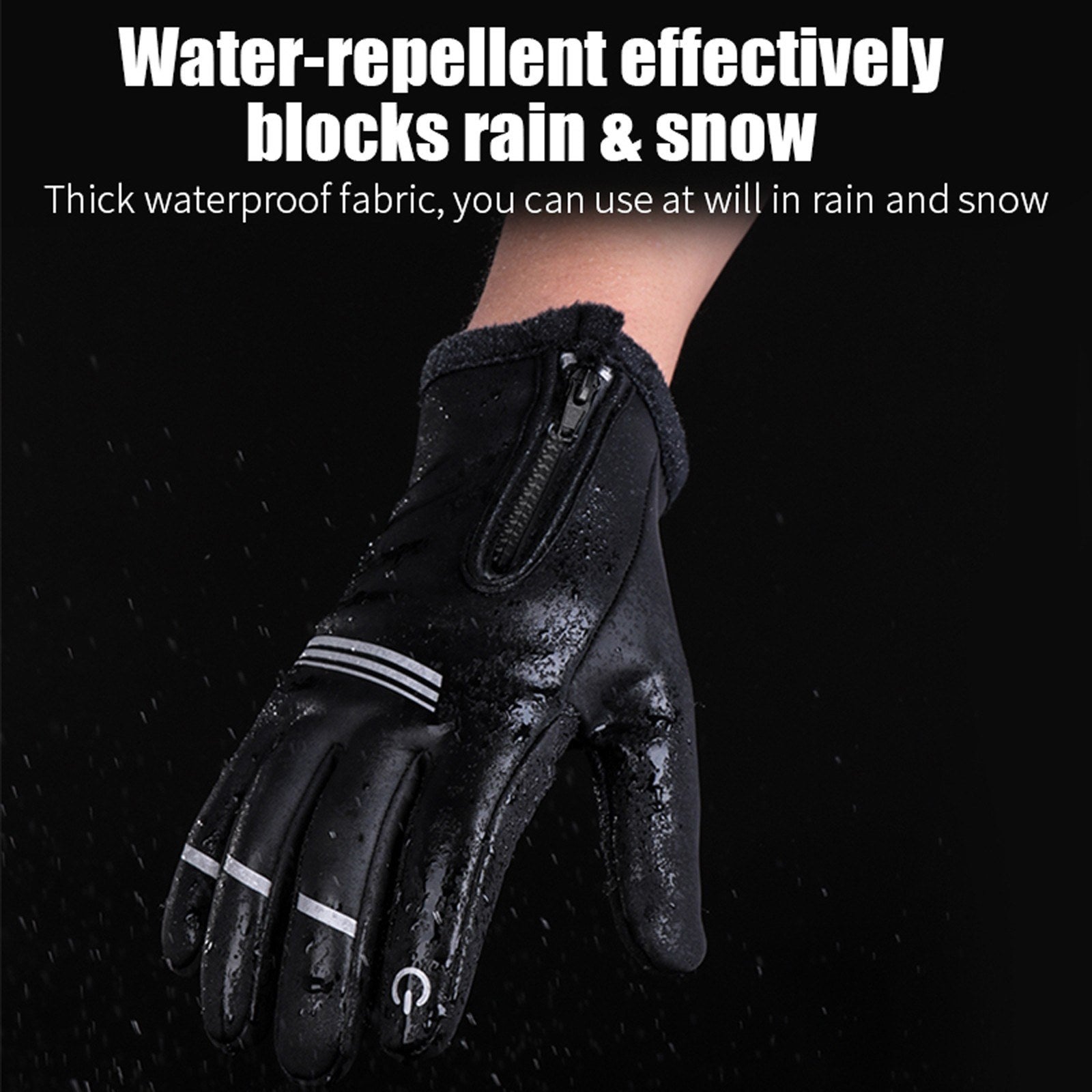 Thermal Fleece Waterproof Cycling Gloves - Touchscreen, Winter Sports, Skiing, Climbing, Motorcycle, Bicycle