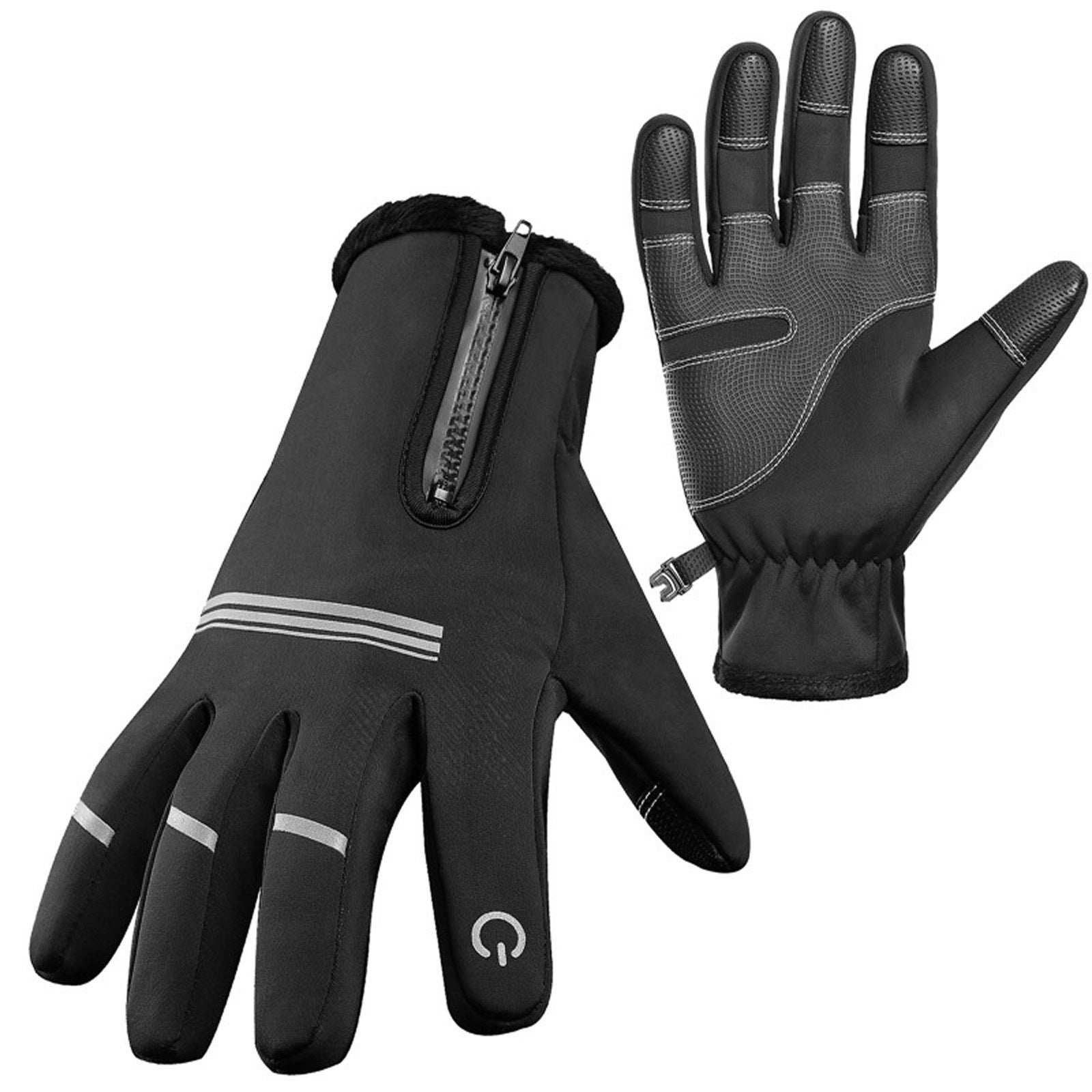 Thermal Fleece Waterproof Cycling Gloves - Touchscreen, Winter Sports, Skiing, Climbing, Motorcycle, Bicycle