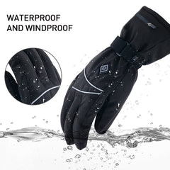 Electric Heated Gloves for Men & Women Water-resistant Winter Touchscreen Outdoor Skiing Biking