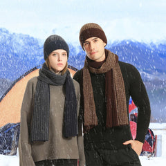 Unisex Winter Knit Beanie, Scarf & Touchscreen Gloves Set