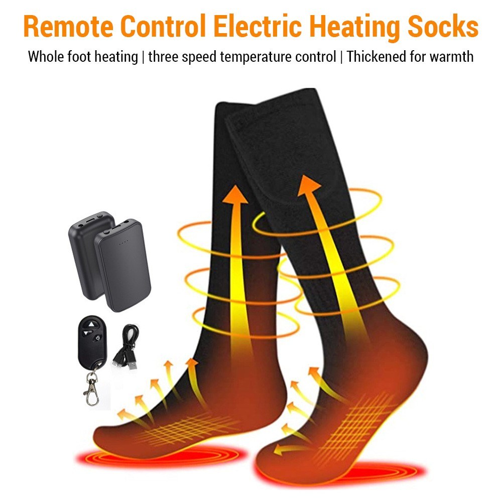 Remote Control Heated Socks with Rechargeable 4000mAh Battery