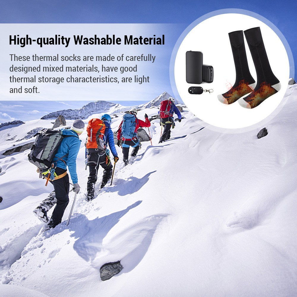 Remote Control Heated Socks with Rechargeable 4000mAh Battery