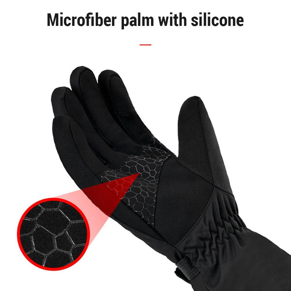 Heated Waterproof Winter Gloves, 3-Temperature Adjustable