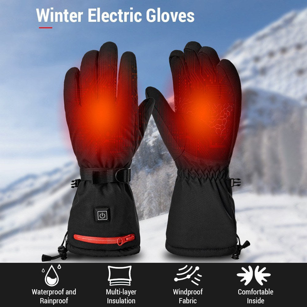 Heated Waterproof Winter Gloves, 3-Temperature Adjustable