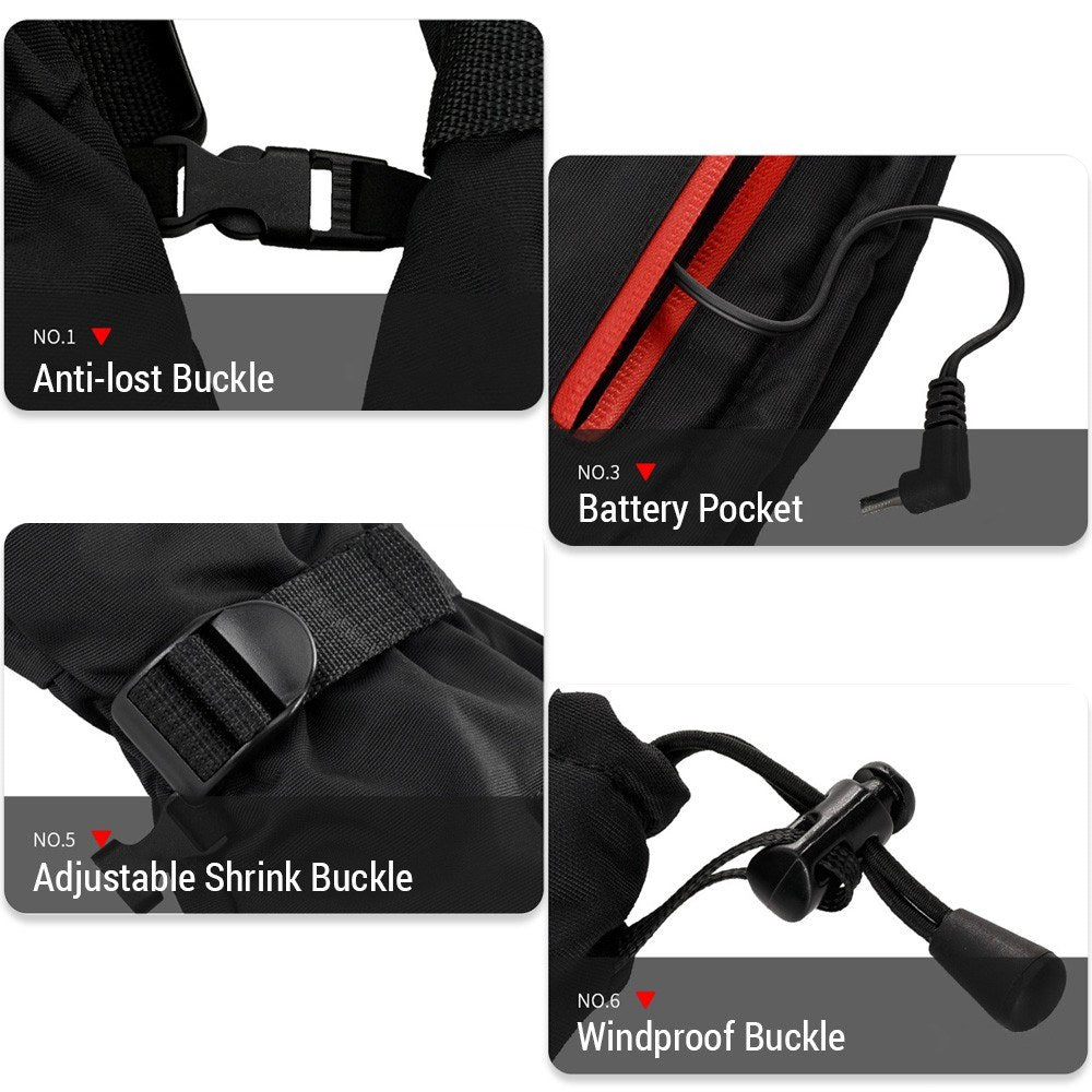 Heated Waterproof Winter Gloves, 3-Temperature Adjustable