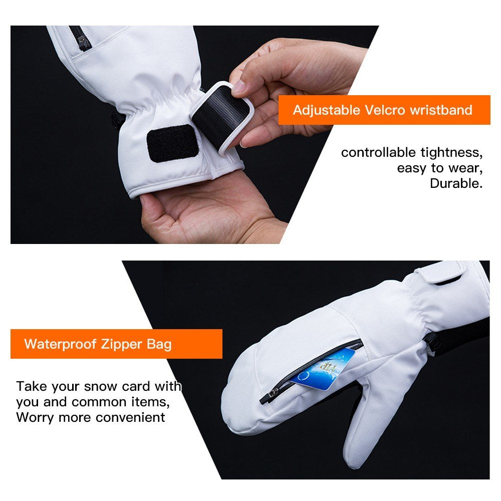 Waterproof Touchscreen Snowboard Mittens for Men & Women - Ski & Snowmobile Winter Gloves