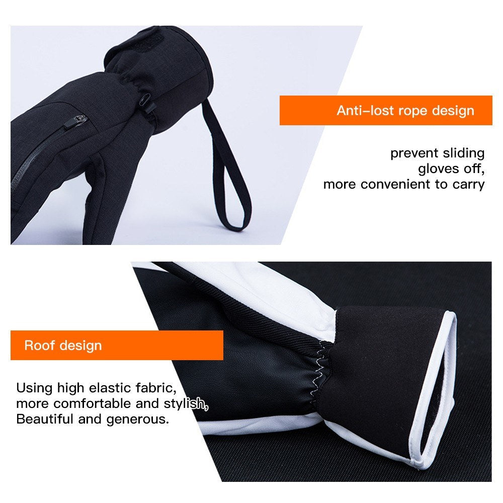 Waterproof Touchscreen Snowboard Mittens for Men & Women - Ski & Snowmobile Winter Gloves