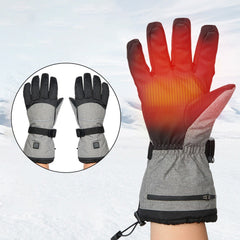 Waterproof Electric Heated Gloves: 3 Heat Levels for Winter Driving, Skiing, Hiking, Fishing, Hunting