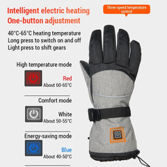 Waterproof Electric Heated Gloves: 3 Heat Levels for Winter Driving, Skiing, Hiking, Fishing, Hunting