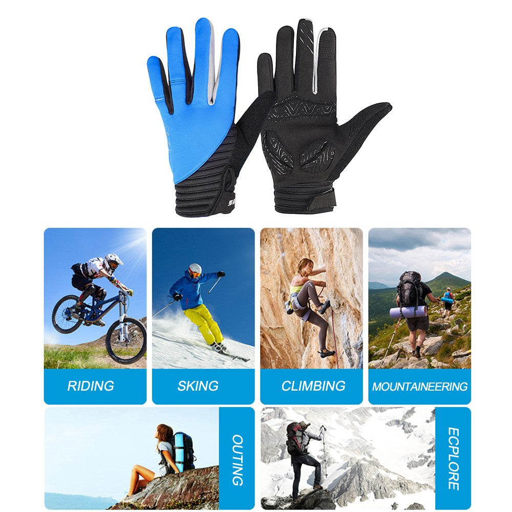 Windproof Touchscreen Cycling Gloves for Men & Women - Winter Full Finger Outdoor Use
