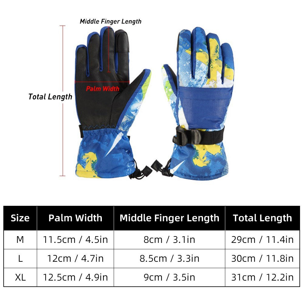 Waterproof Touchscreen Ski Gloves - Warm, Breathable Winter Gloves for Men & Women