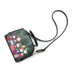 High Quality Pu Leather Ladies Ladies Green Cartoon Handbag Shoulder Bag Female Handbag - Sheseelady