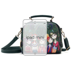 High Quality Pu Leather Ladies Ladies Green Cartoon Handbag Shoulder Bag Female Handbag - Sheseelady