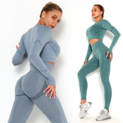 Quick-drying Sexy Ladies' Breathable Seamless Nylon Yoga Outfit