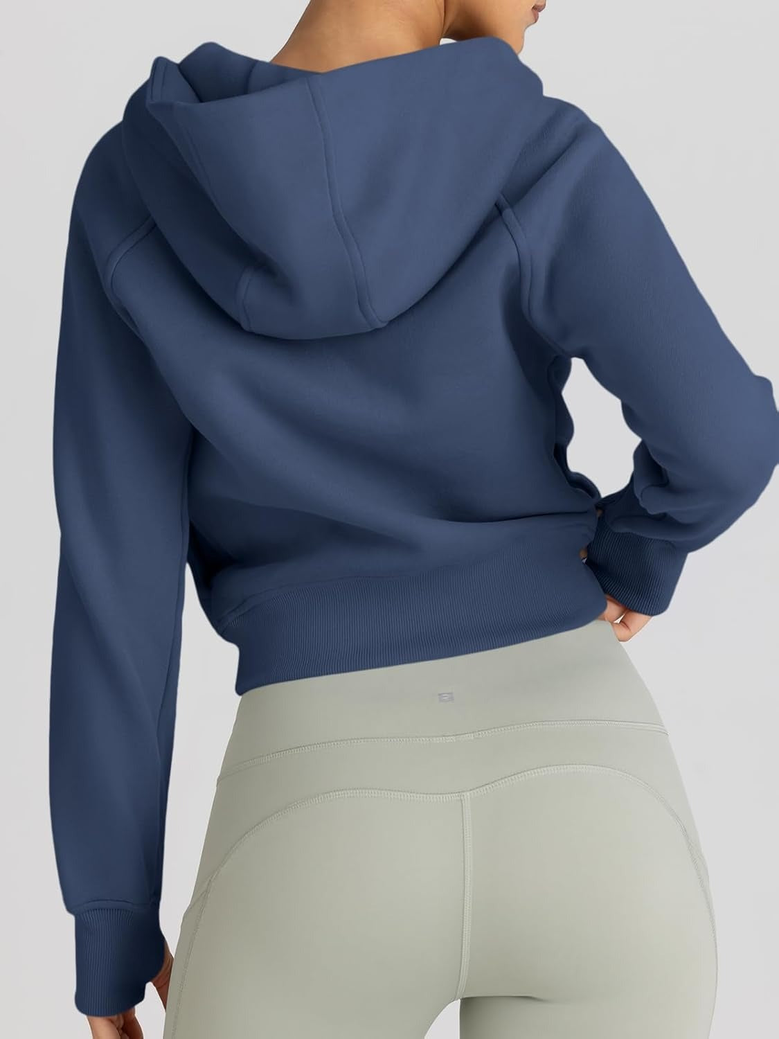 Women’s Full Zip Fleece Hoodie – Cozy Winter Jacket with Drop Shoulder Collar, Soft & Breathable Sweatshirt for Fall & Winter