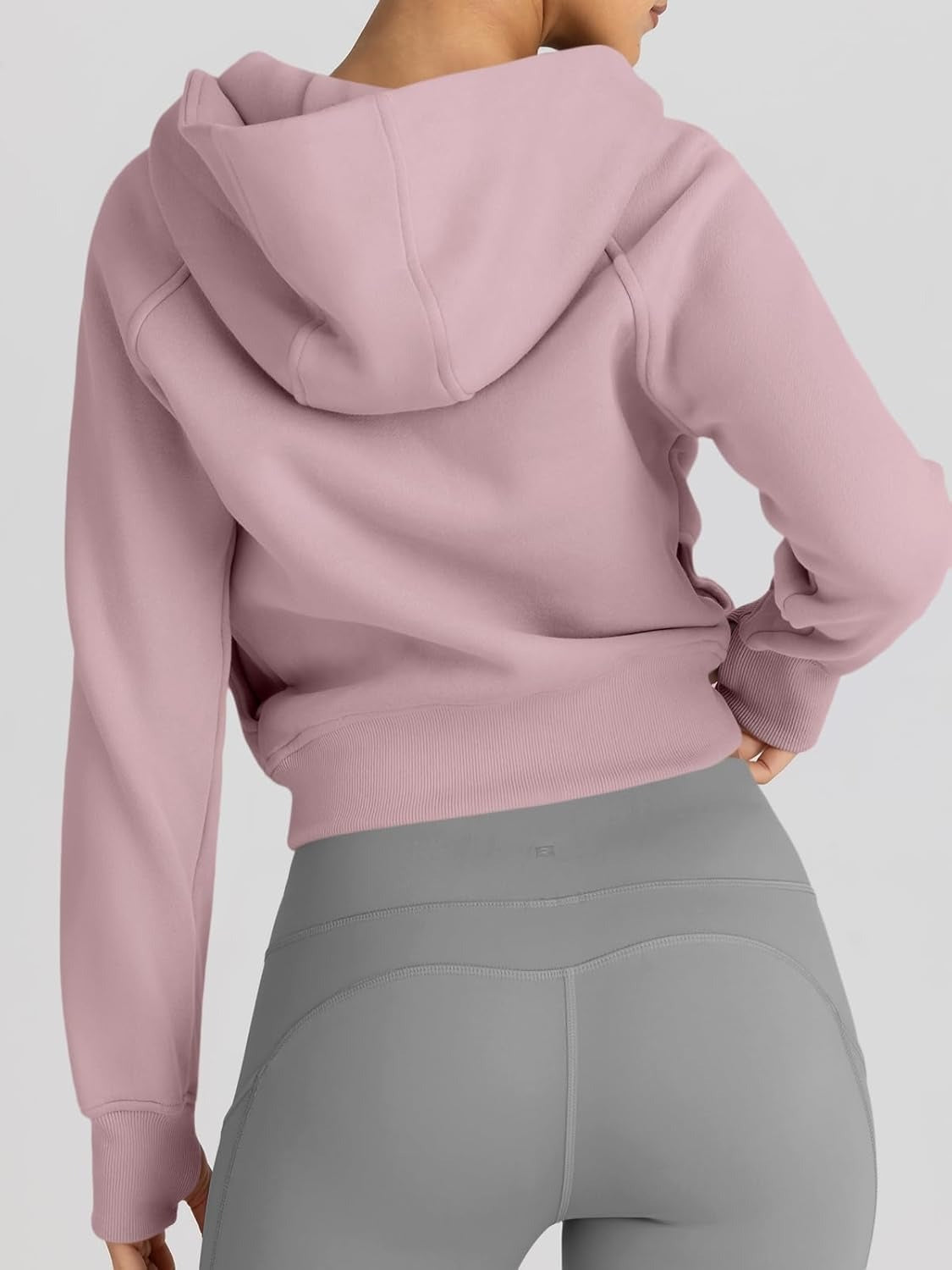 Women’s Full Zip Fleece Hoodie – Cozy Winter Jacket with Drop Shoulder Collar, Soft & Breathable Sweatshirt for Fall & Winter