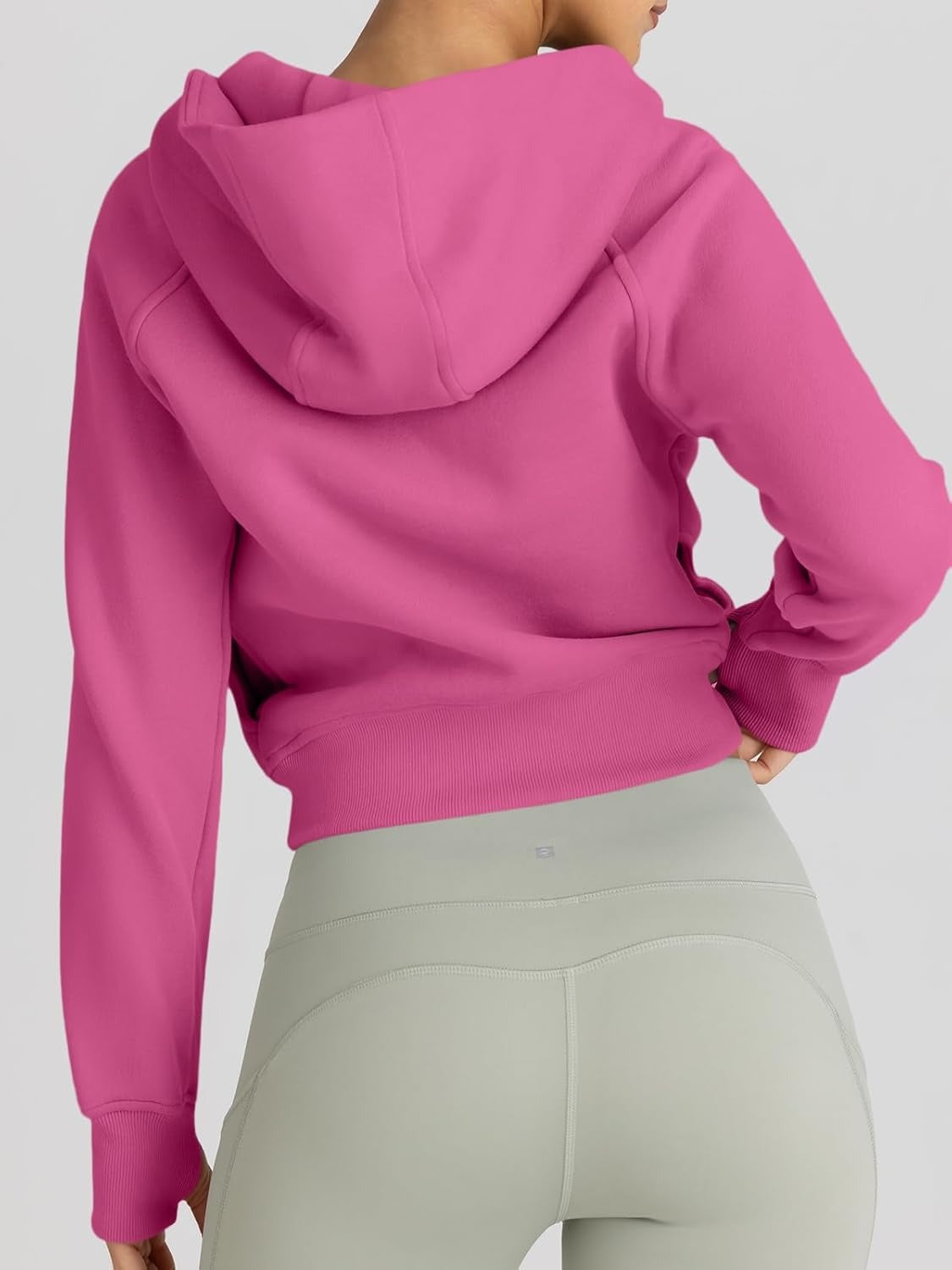 Women’s Full Zip Fleece Hoodie – Cozy Winter Jacket with Drop Shoulder Collar, Soft & Breathable Sweatshirt for Fall & Winter