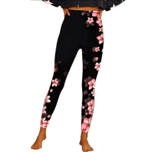 Women's Casual Cut Out Print Micro-elastic Designer Personality Pants