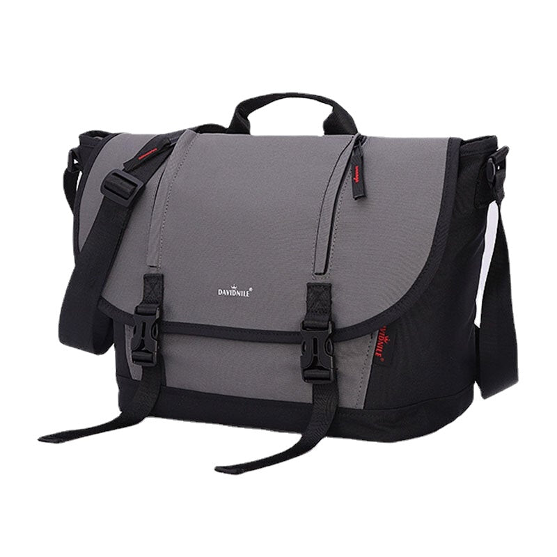 Men Oxford Horizontal Large Capacity Flap-Over Crossbody Shoulder Bag Travel