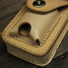 Men Genuine Leather Casual Cigarette Case Lighter Bag