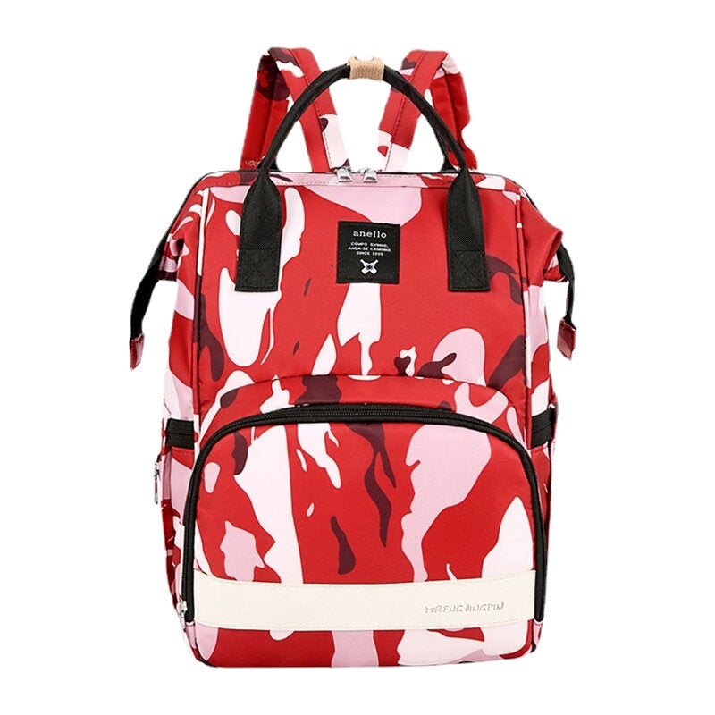 Women Oxford Camo Multifunctional Large-capacity Waterproof Backpack Mommy Bag