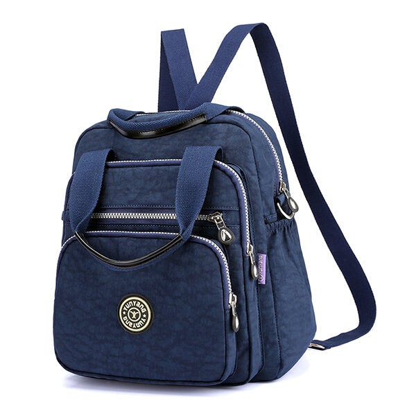 Women Lady Nylon Elegant Stylish Multipurpose Backpack Travel Shoulder Bag