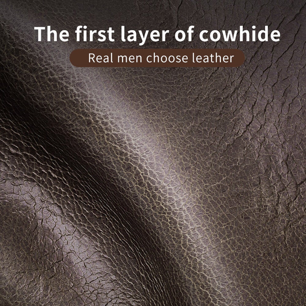 Men Genuine Leather Multi-card Slot RFID Anti-theft Thin Card Holder Money Clip Wallet Driver's License