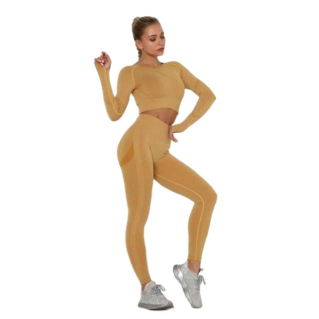 Quick-drying Sexy Ladies' Breathable Seamless Nylon Yoga Outfit