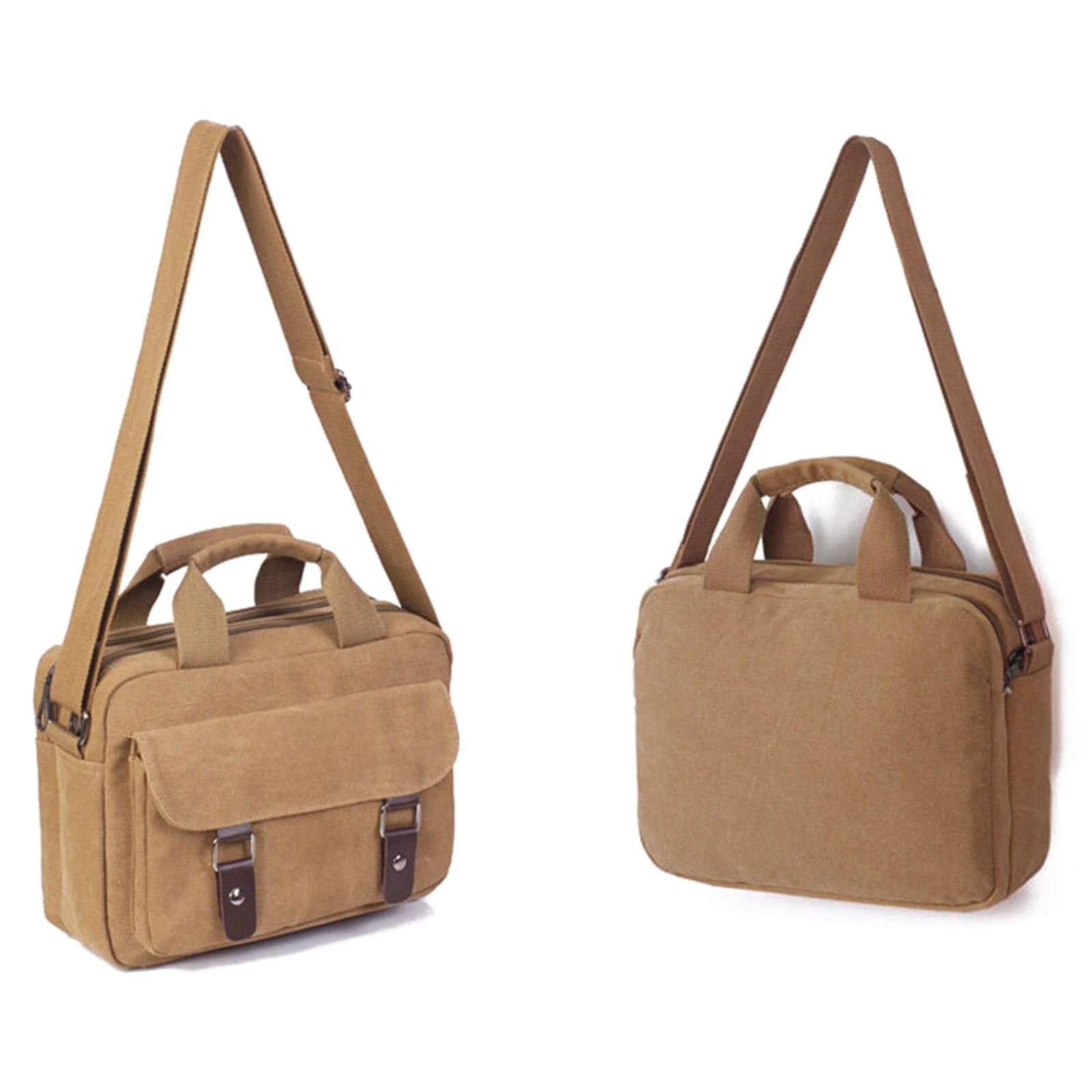 Men's Canvas Outdoor Large Capacity Wear-Resistant Shoulder Messenger Bag